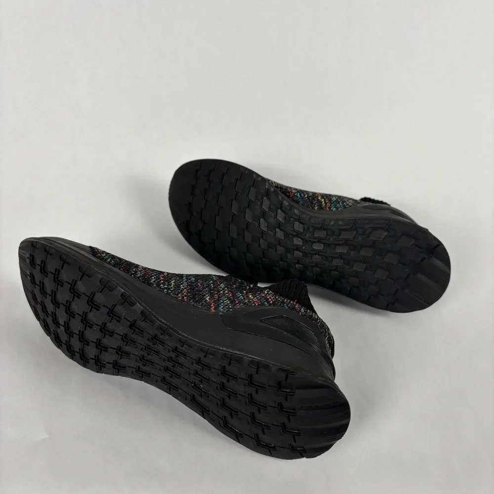 Adidas Men' size 5.5 Sock Knit Black Sneakers/Shoes Athletic Slip Ons Athletic